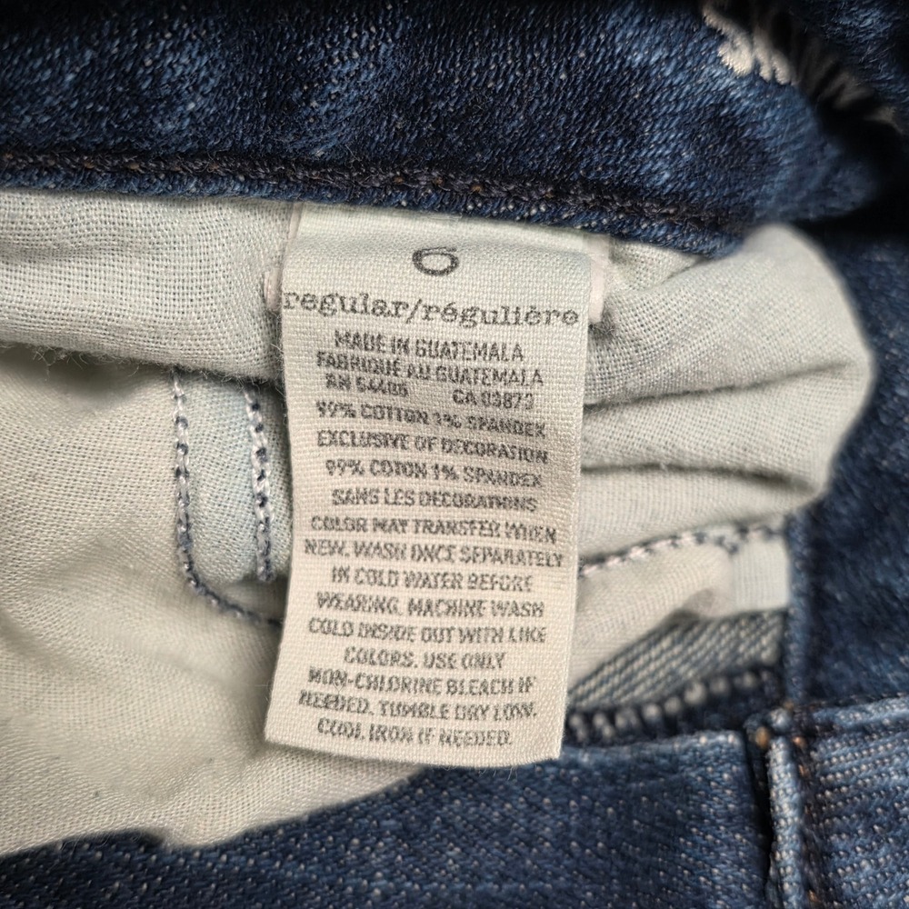 American Eagle Stretch Straight Leg Jeans Womens Size 6 Regular Medium Wash Blue - Picture 4 of 10